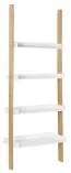 Scaffale DKD Home Decor Bianco Naturale Bambù Legno MDF 57 x 30 x 152 cm (1)