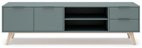 Mobile TV verde-grigio 180x53 cm Pisco - Marckeric