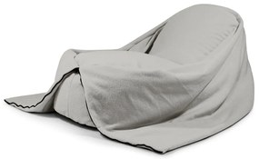 Pouf a sacco per bambini grigio chiaro con rivestimento in bouclé Cocoon 120 – SLOWDOWN