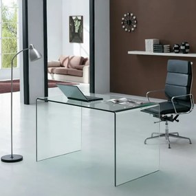 Scrivania in vetro OFFICE GLASSY 100X70X75