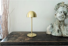 Lampada da tavolo LED color ottone con paralume in metallo con telecomando (altezza totale 30 cm) Tim – Sirius