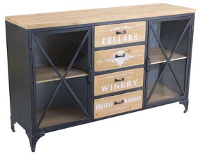 DENNIS - madia in legno e acciaio