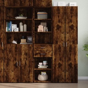 Credenza rovere fumo 45x42,5x185 cm in legno multistrato