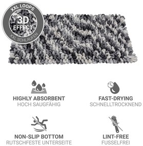 Tappetino per il bagno blu polveroso in tessuto 60x90 cm Lerici – Wenko