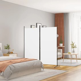 Divisorio A 2 Pannelli Bianco 175x180 Cm Tessuto /