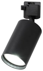 Faretto per sistema a binario monofase TIGER 1xGU10/10W/230V, nero