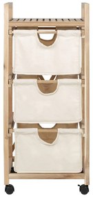 Scaffale da bagno in legno di acacia con tre ripiani su ruote 44x96cm Acina - Wenko