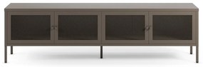 Mobile TV grigio in metallo 160x50x35 cm Fayna – Marckeric