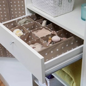 Organizzatore per cassetti beige con 16 scomparti Dots Rivoli - Compactor