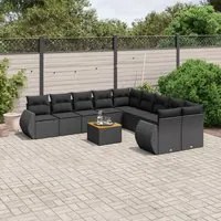 Set Divani da Giardino 11 pz con Cuscini in Polyrattan Nerocod mxl 113807