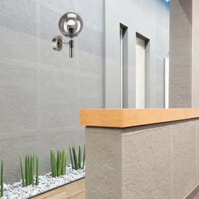 Applique ROLLO 1xE14/5W/230V cromo opaco/fumé