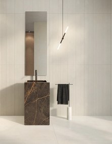 Pavimento in gres porcellanato effetto cemento bianco materico 30x60 - EI6141