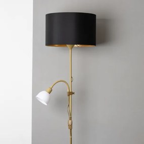 Brilagi - Lampada da terra CERIA 2 in 1 1xE27/100W/230V + 1xE14/25W oro/nero