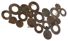 Applique da parete Art Déco in rame 77 cm - Circles