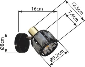 Globo 54357-1B - Faretto da parete INDIANA 1xE14/40W/230V