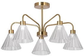 Lampadario a sospensione con supporto rigido 5xE27/60W/230V oro