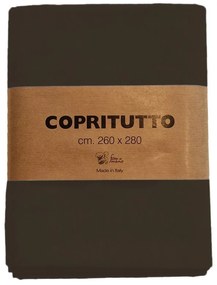 Coperta in Cotone COPRIUTTO 2 PIAZZE CM. 260x280 COTONE marrone, 260x 280 cm