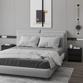 Comodini 2 Pz Neri 45x34,5x44,5 Cm İn Truciolato /