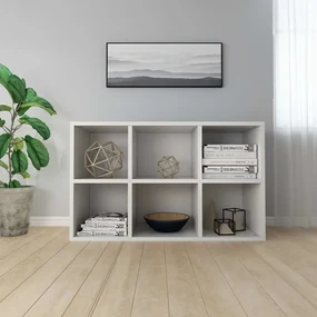 Libreria/credenza bianca 66x30x97,8 cm in legno multistrato