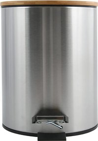 Cestino per la spazzatura color argento opaco in acciaio con pedale 3 l Adonis – Spirella