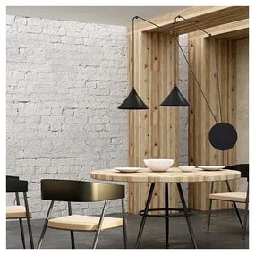 Lampadario a sospensione con filo ABRAMO 2xE27/15W/230V nero