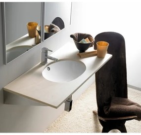 Bathco 0054 - Lavabo da incasso MODENA 43,5x38,5 cm porcellana/bianco