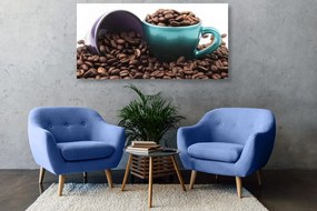 Stampa su tela – Tazze con chicchi di caffè