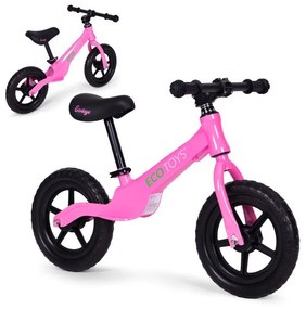 Bicicletta senza pedali rosa per bambini con gomme tubeless