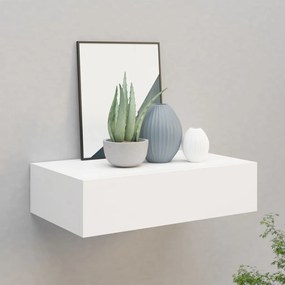 Scaffale Con Cassetti Da Parete Bianco 40x23,5x10 Cm İn Mdf /