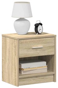 Comodini 2 Pz Con Cassetto Rovere Sonoma 39x28x41 Cm /