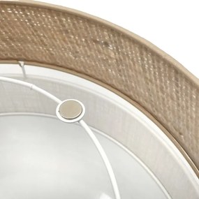 Plafoniera SIRJA DOUBLE BOHO 2xE14/15W/230V Ø 35 cm beige/bianco