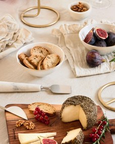 Kave Home - Set posate Bluma per formaggi in marmo bianco