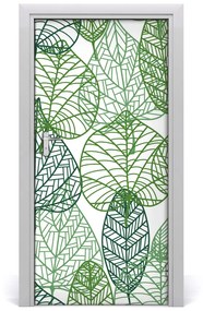 Adesivo per porta Foglie 85x205 cm