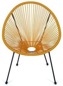 Poltrona da esterno gialla in metallo/in plastica Avocado Comfort – Bonami Selection