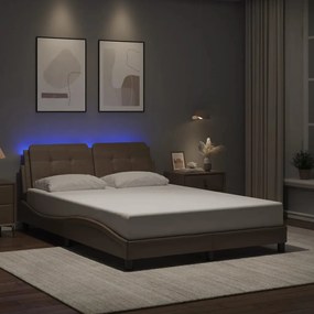 Giroletto Con Luci Led Cappuccino 140x190 Cm İn Similpelle /
