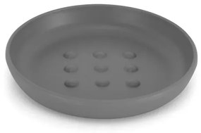 Set accessori bagno da appoggio 5 pezzi in plastica grigio Glim