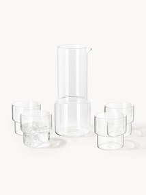 Set caraffa con bicchieri in vetro soffiato Gustave 5 pz