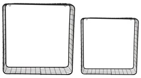 Mensole in set nere in acciaio 2 pz 35 cm Reja – PT LIVING