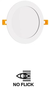 Pannello LED Rotondo 15W 1.500lm no Flickering Foro Ø153-160mm Colore Bianco Caldo 3.000K