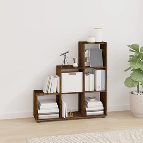 Libreria a Scala Rovere Fumo 107 cm in Legno Multistrato