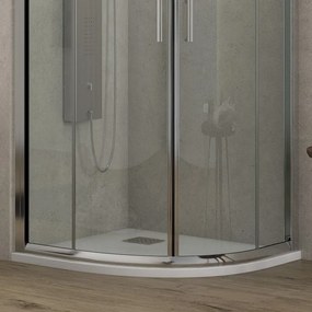 Box doccia basso 80x80cm semicircolare altezza 170cm | K400 - KAMALU