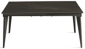 Tavolo allungabile 240 cm ULISSE con top grčs porcellanato effetto Marmo Nero