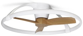 Ventilatore da soffitto Nepal WiFi legno, Ø 75 cm, CCT, dimmerabile, MANTRA IP20