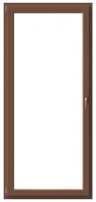 Portafinestra in PVC rovere dorato L 80 x H 220 cm, 1 anta apertura a sinistra