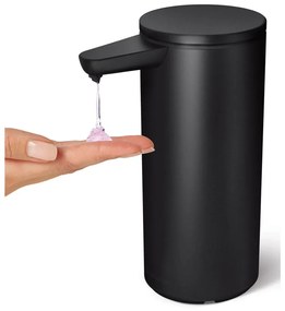 Dispenser di sapone in acciaio touchless nero opaco da 414 ml - simplehuman
