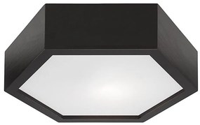 Plafoniera HEX 1xE27/60W/230V d. 32 cm pino nero