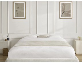 Letto matrimoniale imbottito beige con contenitore/senza testiera con rete inclusa 180x200 cm Inera – Bobochic Paris