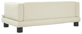 Lettino per cani crema 80x45x30 cm in similpelle