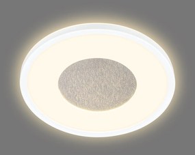 Plafoniera Moderna Sufit Kristal Plastica Cromo Opaco Led Integrato 18W 3000K