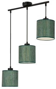 Lampadario a sospensione con filo PATTI 3xE27/60W/230V verde